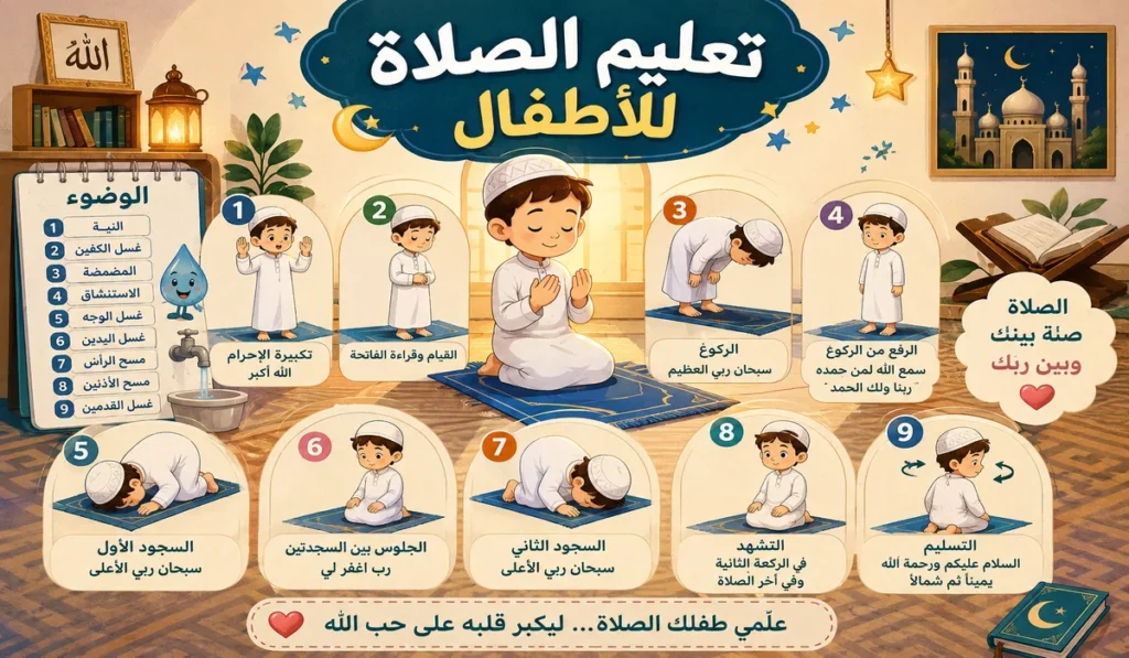 تعليم الصلاة للأطفال