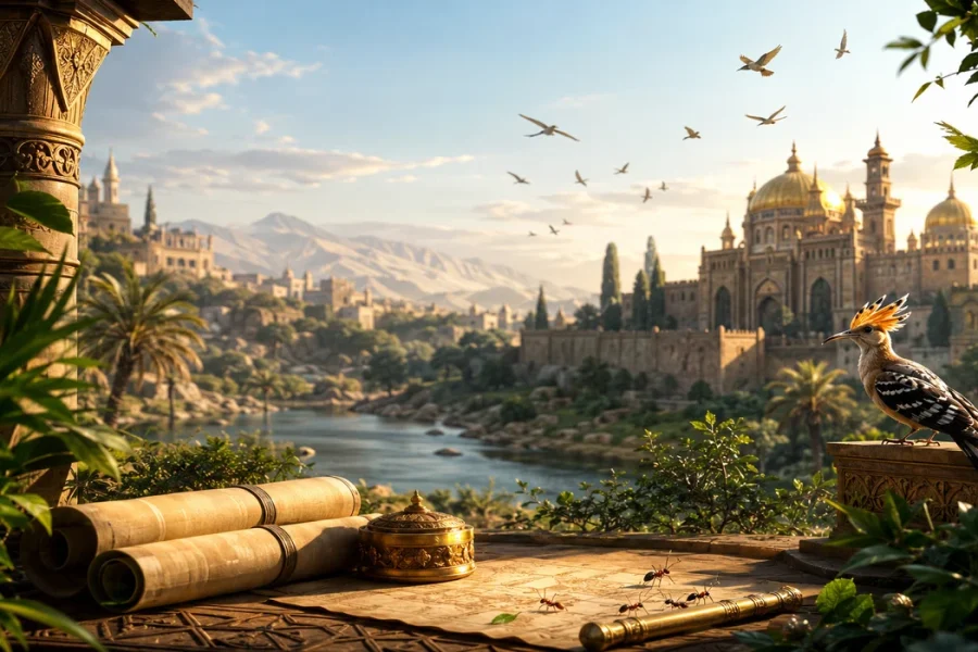 قصة سيدنا سليمان للأطفال | الهدهد وبلقيس والنمل والجن