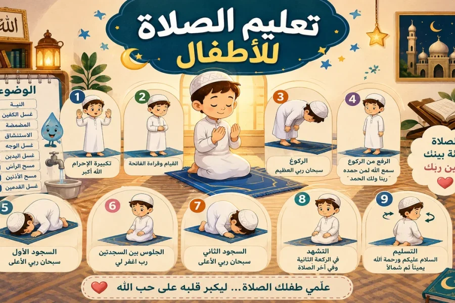 تعليم الصلاة للأطفال